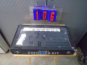 AR white 12 hand guard, buffer tube, charging handle & misc. As shown.