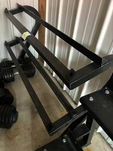 lot 6 image: Black Heavy Duty Dumbbell Rack (54 Wide x 33 Tall x 24 Deep)