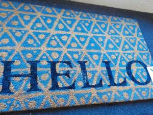 HELLO Threshold 18 x 30 Floor Mat...