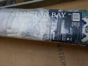 Hampton Bay 5 x 7 ft Medallion Blue Flat Woven Rug