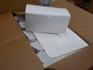 Case of Bio-Detek White Self Closing Boxes - 250 total 9x4x4