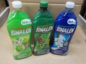 3 Pinalen 28 oz Bottles Multi Purpose Cleaner- 1 each Fruit Blossom. Original, and Ocean Breeze