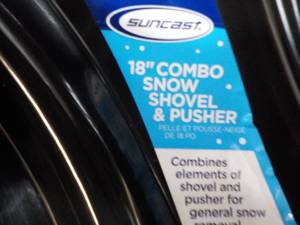 18 Combo Snow Shovel and Pusher made in USA