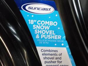 18 Combo Snow Shovel and Pusher made in USA