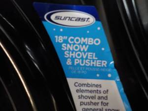 18 Combo Snow Shovel and Pusher made in USA
