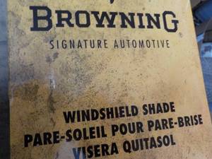 2 Browning Windshield Shades and 1 Steering Wheel Cover