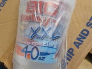 Case Big Daddys XXL 40 oz Plastic Glasses - 490 per case
