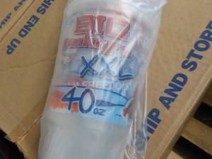 Case Big Daddys XXL 40 oz Plastic Glasses - 490 per case