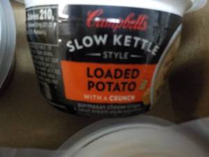 12 ct Campbells Slow Kettle Style Loaded Potato Soup with a Crunch best date 08152023