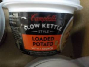 12 ct Campbells Slow Kettle Style Loaded Potato Soup with a Crunch best date 08152023
