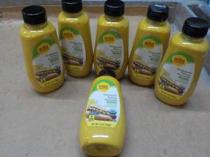6 ct Wild Harvest Organic Yellow Mustard 12 oz Bottles best date 082023