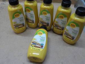 6 ct Wild Harvest Organic Yellow Mustard 12 oz Bottles best date 082023