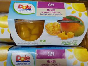 12 ct 4 packs Dole Mango in Mango Flavored Gel- best date 08162023 - So Delicious