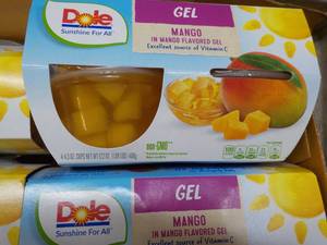 12 ct 4 packs Dole Mango in Mango Flavored Gel- best date 08162023 - So Delicious