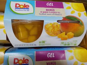 12 ct 4 packs Dole Mango in Mango Flavored Gel- best date 08162023 - So Delicious