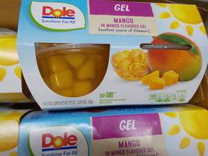 12 ct 4 packs Dole Mango in Mango Flavored Gel- best date 08162023 - So Delicious