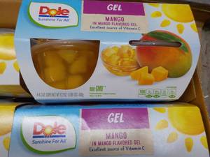 12 ct 4 packs Dole Mango in Mango Flavored Gel- best date 08162023 - So Delicious