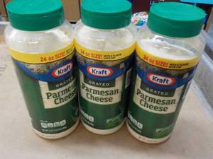 3 Kraft Parmesan Grated Cheese - 24 oz each
