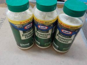 3 Kraft Parmesan Grated Cheese - 24 oz each