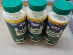 3 Kraft Parmesan Grated Cheese - 24 oz each