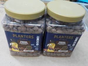 2 - 2 lb. 5 oz jars Planters Deluxe Cocoa Almonds