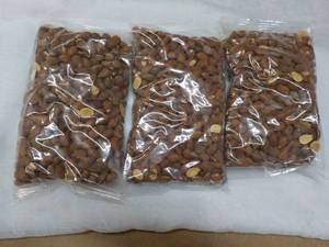 3 - 16 oz Bags Roasted No Salt Whole Almonds