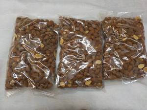 3 - 16 oz Bags Roasted No Salt Whole Almonds