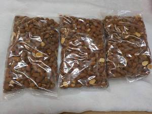 3 - 16 oz Bags Roasted No Salt Whole Almonds