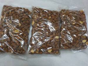 3 - 16 oz Bags Roasted No Salt Whole Almonds