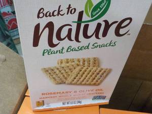 12 Back to Nature Rosemary and Olive Oil Snack Crackers 8.5 oz boxes, past best date