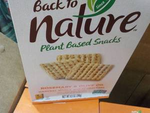 12 Back to Nature Rosemary and Olive Oil Snack Crackers 8.5 oz boxes, past best date