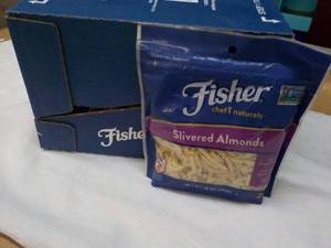 7 - 10 oz Bags Fischer Slivered Almonds- past best date