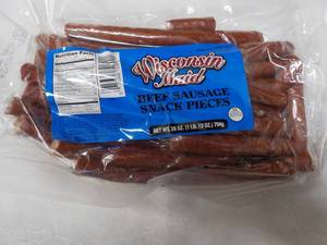Wisconsin Maid 28 oz Bag Beef Sausage Snack Pieces