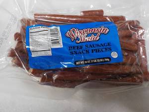 Wisconsin Maid 28 oz Bag Beef Sausage Snack Pieces