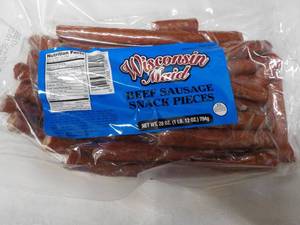 Wisconsin Maid 28 oz Bag Beef Sausage Snack Pieces