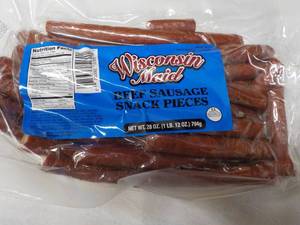 Wisconsin Maid 28 oz Bag Beef Sausage Snack Pieces