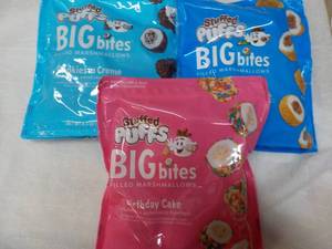 3 Stuffed Puffs Big Bites 7.3 oz Bags past best date