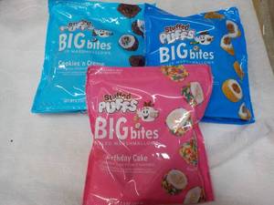 3 Stuffed Puffs Big Bites 7.3 oz Bags past best date
