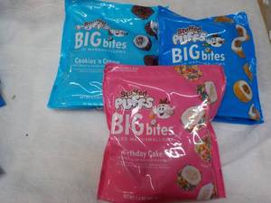 3 Stuffed Puffs Big Bites 7.3 oz Bags past best date