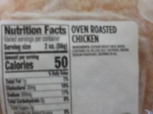 L Frozen Pkgs Oven Roasted Chicken Slices