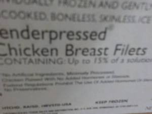 e 5 lb. Frozen Bag Tyson Tender Pressed Chicken Breast Fillets