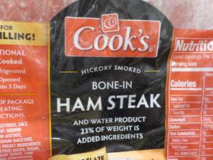 E 6 Cooks Ham Steaks...