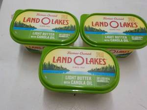 E 3 - 24 oz Tubs Frozen Land O Lakes Light Butter with Canola Oil