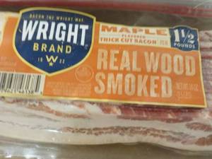 G 2 - 24 oz Maple Real Wood Smoked Wright Bacon Frozen