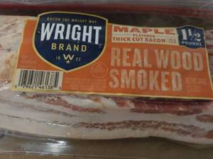 G 2 - 24 oz Maple Real Wood Smoked Wright Bacon Frozen