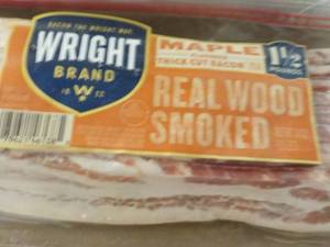G 2 - 24 oz Maple Real Wood Smoked Wright Bacon Frozen