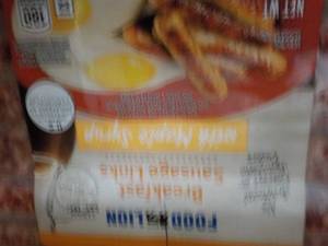 A 12 pkgs Food Lion Breakfast Sausage Links Frozen