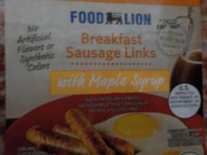 A 12 pkgs Food Lion Breakfast Sausage Links Frozen
