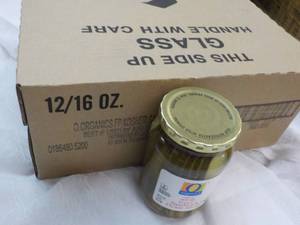 12 - 16 oz Jars Kosher Sandwich Pickles past best date