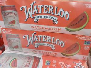 2 - 12 packs Waterloo Watermelon Sparking Water